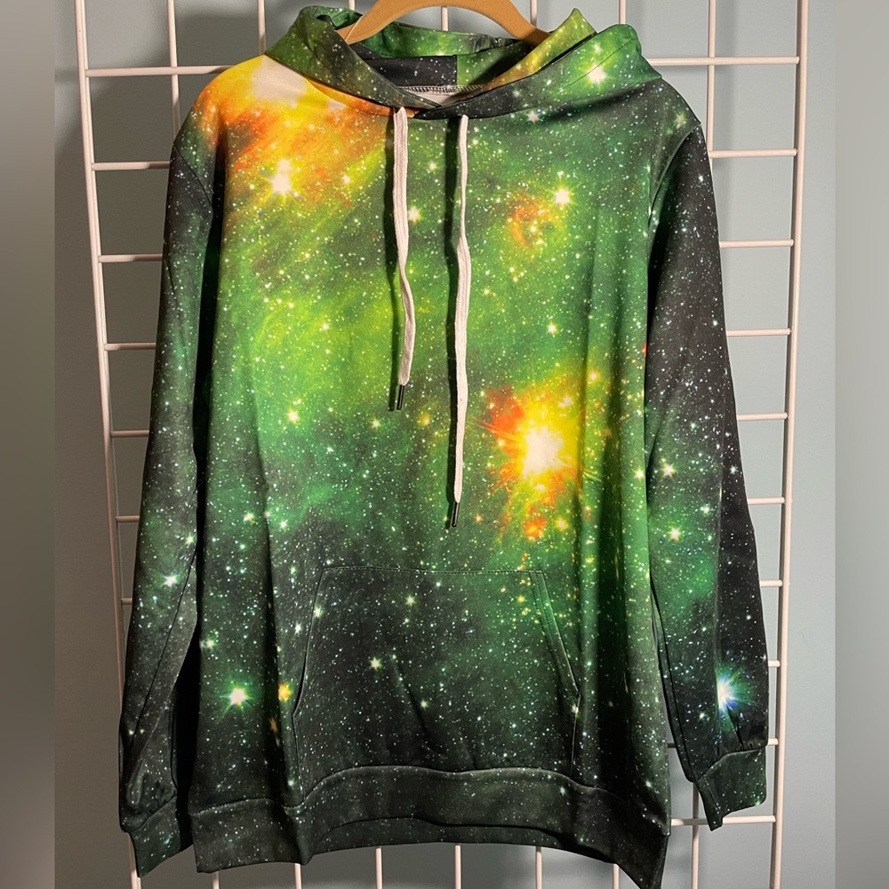 Men’s Graphic Hoodie- Galaxy  Size S/M